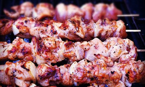 Brochetas de pollo a la naranja