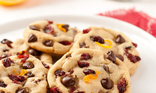 Galletas de Chocolate, Naranja y Arándanos