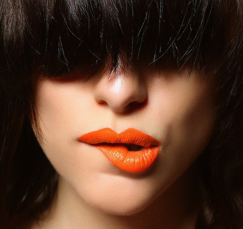 Maquillaje: Labios Naranjas